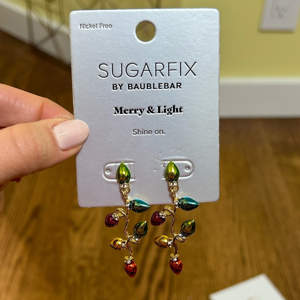 Christmas light earrings